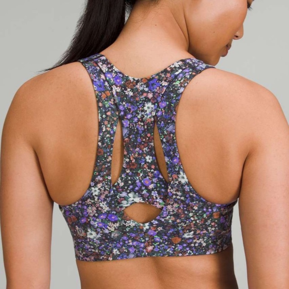 Lululemon Open Racerback Train Bra *Medium Support, B/C Cup- Flower burst multi